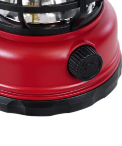 GloboStar® 85694 Αυτόνομο Επαναφορτιζόμενο Φανάρι Camping LED 5W USB 2.0 με Επαναφορτιζόμενη Μπαταρία 1 x 18650 2000mAh Li-ion – IP20 – Dimmable – Κόκκινο με Διάφανο Γυαλί – Θερμό Λευκό 3000K Φ12 x Υ17cm