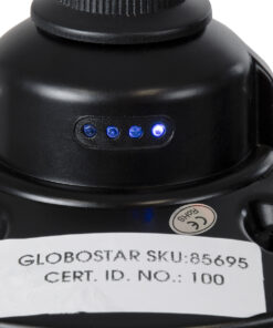 GloboStar® 85695 Αυτόνομο Φανάρι Camping LED 4W USB 2.0 με Επαναφορτιζόμενη Μπαταρία 1 x 18650 2000mAh Li-ion Power Bank IP20 Dimmable Μαύρο με Διάφανο Γυαλί CCT Εναλλαγή Φωτισμού μέσω On/Off All In One Ψυχρό 6000K+Φυσικό 4500K+Θερμό 2700K Φ13.5 x Υ17.5cm