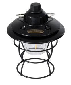 GloboStar® 85695 Αυτόνομο Φανάρι Camping LED 4W USB 2.0 με Επαναφορτιζόμενη Μπαταρία 1 x 18650 2000mAh Li-ion Power Bank IP20 Dimmable Μαύρο με Διάφανο Γυαλί CCT Εναλλαγή Φωτισμού μέσω On/Off All In One Ψυχρό 6000K+Φυσικό 4500K+Θερμό 2700K Φ13.5 x Υ17.5cm