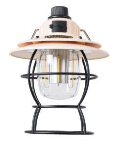 GloboStar® 85696 Αυτόνομο Φανάρι Camping LED 4W USB 2.0 με Επαναφορτιζόμενη Μπαταρία 1 x 18650 2000mAh Li-ion Power Bank IP20 Dimmable Ροζ με Διάφανο Γυαλί CCT Εναλλαγή Φωτισμού μέσω On/Off All In One Ψυχρό 6000K+Φυσικό 4500K+Θερμό 2700K Φ13.5 x Υ17.5cm