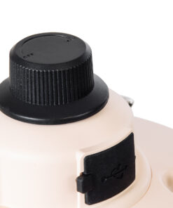 GloboStar® 85696 Αυτόνομο Φανάρι Camping LED 4W USB 2.0 με Επαναφορτιζόμενη Μπαταρία 1 x 18650 2000mAh Li-ion Power Bank IP20 Dimmable Ροζ με Διάφανο Γυαλί CCT Εναλλαγή Φωτισμού μέσω On/Off All In One Ψυχρό 6000K+Φυσικό 4500K+Θερμό 2700K Φ13.5 x Υ17.5cm