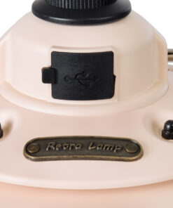 GloboStar® 85696 Αυτόνομο Φανάρι Camping LED 4W USB 2.0 με Επαναφορτιζόμενη Μπαταρία 1 x 18650 2000mAh Li-ion Power Bank IP20 Dimmable Ροζ με Διάφανο Γυαλί CCT Εναλλαγή Φωτισμού μέσω On/Off All In One Ψυχρό 6000K+Φυσικό 4500K+Θερμό 2700K Φ13.5 x Υ17.5cm