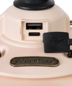 GloboStar® 85696 Αυτόνομο Φανάρι Camping LED 4W USB 2.0 με Επαναφορτιζόμενη Μπαταρία 1 x 18650 2000mAh Li-ion Power Bank IP20 Dimmable Ροζ με Διάφανο Γυαλί CCT Εναλλαγή Φωτισμού μέσω On/Off All In One Ψυχρό 6000K+Φυσικό 4500K+Θερμό 2700K Φ13.5 x Υ17.5cm