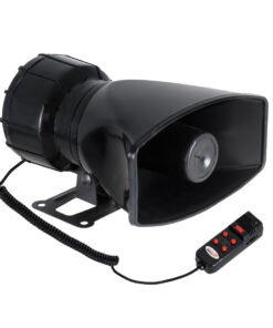 GloboStar® 85698 Τηλεβόας – Ντουντούκα – Σειρήνα – Κόρνα Αυτοκινήτου με 5 Προγράμματα Ήχητικών Εφέ Αστυνομίας – Πυροσβεστικής – Security με Μικρόφωνο – 100W 300db DC 12V Αδιάβροχο IP65