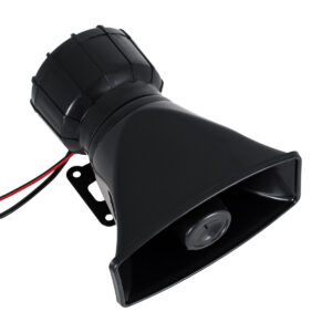 GloboStar® 85698 Τηλεβόας – Ντουντούκα – Σειρήνα – Κόρνα Αυτοκινήτου με 5 Προγράμματα Ήχητικών Εφέ Αστυνομίας – Πυροσβεστικής – Security με Μικρόφωνο – 100W 300db DC 12V Αδιάβροχο IP65