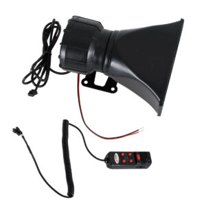 GloboStar® 85698 Τηλεβόας – Ντουντούκα – Σειρήνα – Κόρνα Αυτοκινήτου με 5 Προγράμματα Ήχητικών Εφέ Αστυνομίας – Πυροσβεστικής – Security με Μικρόφωνο – 100W 300db DC 12V Αδιάβροχο IP65