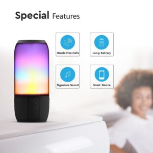 Φορητό Ασύρματο Ηχείο- Φωτιστικό Γραφείου Bluetooth με Μπαταρία και RGB LED Φωτισμό 6W V-TAC Μαύρο- 8570