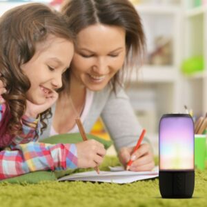 Φορητό Ασύρματο Ηχείο- Φωτιστικό Γραφείου Bluetooth με Μπαταρία και RGB LED Φωτισμό 6W V-TAC Μαύρο- 8570