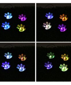 GloboStar® 85700 Διακοσμητική Γιρλάντα Anime Footprints 2.5 Μέτρων με Controller 8 Προγραμμάτων Φωτισμού – 4 LED 2W με Ενσωματωμένη Μπαταρία 600mAh – Φωτοβολταϊκό Πάνελ – Αισθητήρα Ημέρας-Νύχτας – Βάση Κήπου & Μαύρο Καλώδιο Αδιάβροχη IP65 Πολύχρωμη RGB Μ2