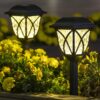 GloboStar® 85702 ΣΕΤ 6 Τεμαχίων Αυτόνομα Ηλιακά Φωτιστικά LED SMD 1W 100lm με Ενσωματωμένη Μπαταρία 600mAh – Φωτοβολταϊκό Πάνελ με Αισθητήρα Ημέρας-Νύχτας Αδιάβροχο IP65 Φανάρι Κήπου Τετράγωνο Θερμό Λευκό 3000K