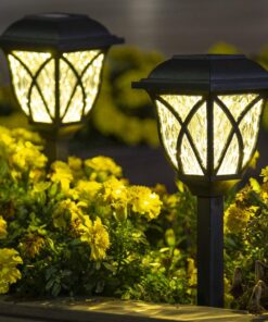 GloboStar® 85702 ΣΕΤ 6 Τεμαχίων Αυτόνομα Ηλιακά Φωτιστικά LED SMD 1W 100lm με Ενσωματωμένη Μπαταρία 600mAh – Φωτοβολταϊκό Πάνελ με Αισθητήρα Ημέρας-Νύχτας Αδιάβροχο IP65 Φανάρι Κήπου Τετράγωνο Θερμό Λευκό 3000K