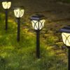 GloboStar® 85702 ΣΕΤ 6 Τεμαχίων Αυτόνομα Ηλιακά Φωτιστικά LED SMD 1W 100lm με Ενσωματωμένη Μπαταρία 600mAh – Φωτοβολταϊκό Πάνελ με Αισθητήρα Ημέρας-Νύχτας Αδιάβροχο IP65 Φανάρι Κήπου Τετράγωνο Θερμό Λευκό 3000K