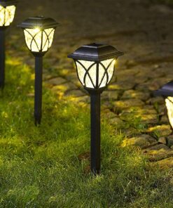 GloboStar® 85702 ΣΕΤ 6 Τεμαχίων Αυτόνομα Ηλιακά Φωτιστικά LED SMD 1W 100lm με Ενσωματωμένη Μπαταρία 600mAh – Φωτοβολταϊκό Πάνελ με Αισθητήρα Ημέρας-Νύχτας Αδιάβροχο IP65 Φανάρι Κήπου Τετράγωνο Θερμό Λευκό 3000K