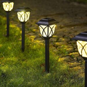 GloboStar® 85702 ΣΕΤ 6 Τεμαχίων Αυτόνομα Ηλιακά Φωτιστικά LED SMD 1W 100lm με Ενσωματωμένη Μπαταρία 600mAh – Φωτοβολταϊκό Πάνελ με Αισθητήρα Ημέρας-Νύχτας Αδιάβροχο IP65 Φανάρι Κήπου Τετράγωνο Θερμό Λευκό 3000K