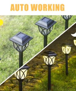 GloboStar® 85702 ΣΕΤ 6 Τεμαχίων Αυτόνομα Ηλιακά Φωτιστικά LED SMD 1W 100lm με Ενσωματωμένη Μπαταρία 600mAh – Φωτοβολταϊκό Πάνελ με Αισθητήρα Ημέρας-Νύχτας Αδιάβροχο IP65 Φανάρι Κήπου Τετράγωνο Θερμό Λευκό 3000K