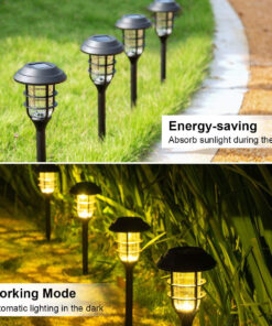 GloboStar® 85704 ΣΕΤ 6 Τεμαχίων Αυτόνομα Ηλιακά Φωτιστικά LED SMD 1W 100lm με Ενσωματωμένη Μπαταρία 250mAh – Φωτοβολταϊκό Πάνελ με Αισθητήρα Ημέρας-Νύχτας Αδιάβροχο IP65 Φανάρι Κήπου Στρογγυλό Θερμό Λευκό 3000K