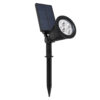 GloboStar® 85709 Μαύρο Προβολάκι Σποτ Κήπου Πλαστικό Καρφωτό LED HIGH POWER 8W 800lm με Ενσωματωμένη Μπαταρία 2200mAh – Φωτοβολταϊκό Πάνελ με Αισθητήρα Ημέρας-Νύχτας Αδιάβροχo IP67 Θερμό Λευκό 3000K