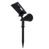 GloboStar® 85709 Μαύρο Προβολάκι Σποτ Κήπου Πλαστικό Καρφωτό LED HIGH POWER 8W 800lm με Ενσωματωμένη Μπαταρία 2200mAh – Φωτοβολταϊκό Πάνελ με Αισθητήρα Ημέρας-Νύχτας Αδιάβροχo IP67 Θερμό Λευκό 3000K