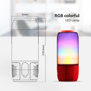 Φορητό Ασύρματο Ηχείο- Φωτιστικό Γραφείου Bluetooth με Μπαταρία και RGB LED Φωτισμό 6W V-TAC Κόκκινο – 8571
