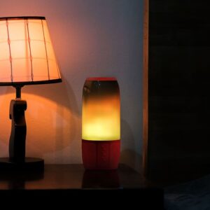 Φορητό Ασύρματο Ηχείο- Φωτιστικό Γραφείου Bluetooth με Μπαταρία και RGB LED Φωτισμό 6W V-TAC Κόκκινο – 8571