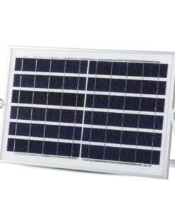 LED Προβολέας με Φ/Β Πανελ 12W Μαύρος V-TAC IP65 5000mAh DC 3.2V 120° 550lm Φυσικό Λευκό 4000K – 8573