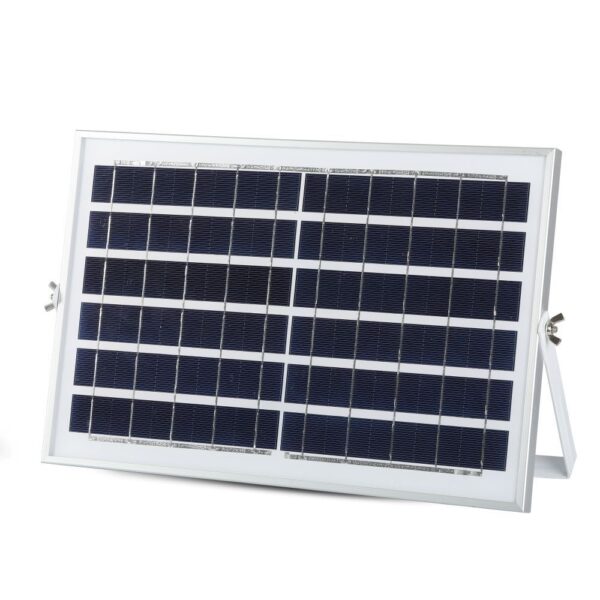 LED Προβολέας με Φ/Β Πανελ 12W Μαύρος V-TAC IP65 5000mAh DC 3.2V 120° 550lm Φυσικό Λευκό 4000K – 8573