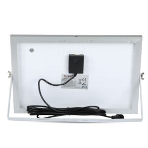 LED Προβολέας με Φ/Β Πανελ 12W Μαύρος V-TAC IP65 5000mAh DC 3.2V 120° 550lm Φυσικό Λευκό 4000K – 8573
