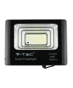 LED Προβολέας με Φ/Β Πανελ 16W Μαύρος V-TAC IP65 10000mAh DC 3.2V 120° 1050lm Φυσικό Λευκό 4000K – 8574