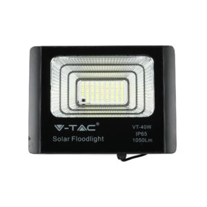 LED Προβολέας με Φ/Β Πανελ 16W Μαύρος V-TAC IP65 10000mAh DC 3.2V 120° 1050lm Φυσικό Λευκό 4000K – 8574
