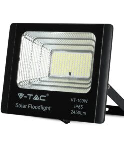 LED Προβολέας με Φ/Β Πανελ 35W Μαύρος V-TAC IP65 15000mAh DC 6.4V 120° 2450lm Φυσικό Λευκό 4000K – 8576