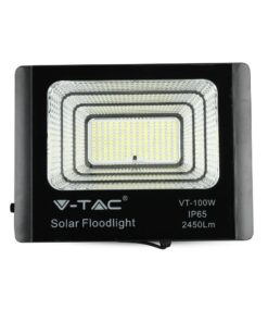 LED Προβολέας με Φ/Β Πανελ 35W Μαύρος V-TAC IP65 15000mAh DC 6.4V 120° 2450lm Φυσικό Λευκό 4000K – 8576