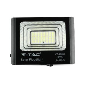 LED Προβολέας με Φ/Β Πανελ 35W Μαύρος V-TAC IP65 15000mAh DC 6.4V 120° 2450lm Φυσικό Λευκό 4000K – 8576