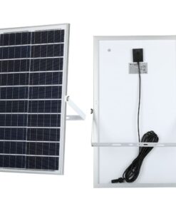 LED Προβολέας με Φ/Β Πανελ 35W Μαύρος V-TAC IP65 15000mAh DC 6.4V 120° 2450lm Φυσικό Λευκό 4000K – 8576