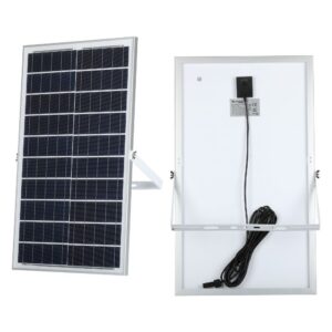 LED Προβολέας με Φ/Β Πανελ 35W Μαύρος V-TAC IP65 15000mAh DC 6.4V 120° 2450lm Φυσικό Λευκό 4000K – 8576