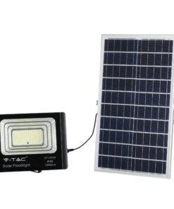 LED Προβολέας με Φ/Β Πανελ 35W Μαύρος V-TAC IP65 15000mAh DC 6.4V 120° 2450lm Φυσικό Λευκό 4000K – 8576