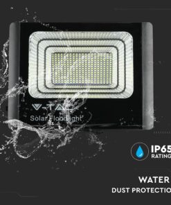 LED Προβολέας με Φ/Β Πανελ 40W Μαύρος V-TAC IP65 20000mAh DC 10V 120° 3100lm Φυσικό Λευκό 4000K – 8577