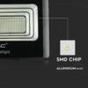 LED Προβολέας με Φ/Β Πανελ 40W Μαύρος V-TAC IP65 20000mAh DC 10V 120° 3100lm Φυσικό Λευκό 4000K – 8577