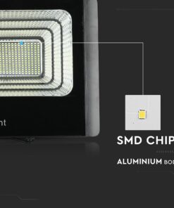 LED Προβολέας με Φ/Β Πανελ 40W Μαύρος V-TAC IP65 20000mAh DC 10V 120° 3100lm Φυσικό Λευκό 4000K – 8577
