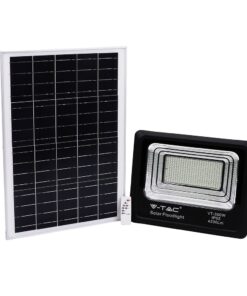 LED Προβολέας με Φ/Β Πανελ 50W Μαύρος V-TAC IP65 25000mAh DC 10V 120° 4200lm Φυσικό Λευκό 4000K – 8578