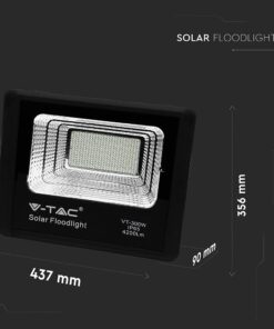 LED Προβολέας με Φ/Β Πανελ 50W Μαύρος V-TAC IP65 25000mAh DC 10V 120° 4200lm Φυσικό Λευκό 4000K – 8578