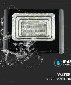 LED Προβολέας με Φ/Β Πανελ 50W Μαύρος V-TAC IP65 25000mAh DC 10V 120° 4200lm Φυσικό Λευκό 4000K – 8578