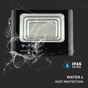 LED Προβολέας με Φ/Β Πανελ 50W Μαύρος V-TAC IP65 25000mAh DC 10V 120° 4200lm Φυσικό Λευκό 4000K – 8578