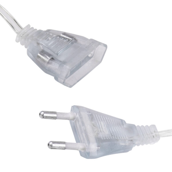 85802 Διακοσμητική Κουρτίνα 3 x 2 Μέτρα με Controller 8 Προγραμμάτων Φωτισμού – Επεκτεινόμενη 240 LED 6W AC 230V με Διάφανο Καλώδιο & EU Πρίζα IP20 Πολύχρωμο RGB Μ3 x Υ2m