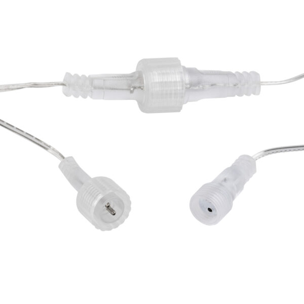 85804 Διακοσμητική Κουρτίνα 3 x 3 Μέτρα με Controller 8 Προγραμμάτων Φωτισμού – Επεκτεινόμενη 300 LED 6W AC 230V με Διάφανο Καλώδιο & Πρίζα Schuko Αδιάβροχη IP44 Ψυχρό Λευκό 6000K Μ3 x Υ3m