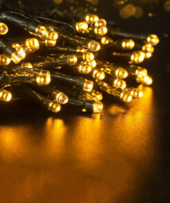 85807 Διακοσμητική Γιρλάντα 10 Μέτρων με Controller 8 Προγραμμάτων Φωτισμού – 100 LED 4W με Ενσωματωμένη Μπαταρία 600mAh – Φωτοβολταϊκό Πάνελ – Αισθητήρα Ημέρας-Νύχτας – Βάση Κήπου & Σκούρο Πράσινο Καλώδιο Αδιάβροχη IP65 Θερμό Λευκό 3000K Μ10m