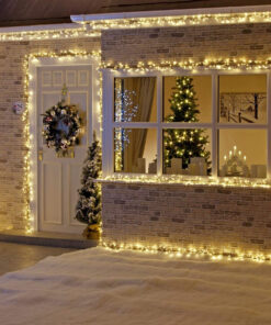 85807 Διακοσμητική Γιρλάντα 10 Μέτρων με Controller 8 Προγραμμάτων Φωτισμού – 100 LED 4W με Ενσωματωμένη Μπαταρία 600mAh – Φωτοβολταϊκό Πάνελ – Αισθητήρα Ημέρας-Νύχτας – Βάση Κήπου & Σκούρο Πράσινο Καλώδιο Αδιάβροχη IP65 Θερμό Λευκό 3000K Μ10m