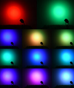 GloboStar® 85814 Προβολάκι Κήπου Καρφωτό – Δαπέδου COB LED 10W 1000lm 35° AC 230V με Ασύρματο Χειριστήριο IR Αδιάβροχο IP66 Πολύχρωμο RGB Dimmable