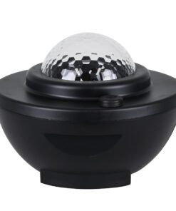 GloboStar® 85817 Μαύρο Επιτραπέζιο Διακοσμητικό Φωτιστικό Ειδικών Εφε NIGHT GALAXY WORLD 3D LED 10W DC 5V 2200mAh Επαναφορτιζόμενο με Bluetooth Speaker – Sound Activated – Καλώδιο Τροφοδοσίας USB και Ασύρματο Χειριστήριο RF 2.4Ghz Πολύχρωμo RGBW Dimmable