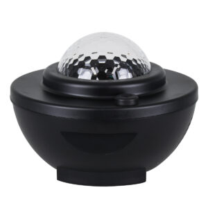 GloboStar® 85817 Μαύρο Επιτραπέζιο Διακοσμητικό Φωτιστικό Ειδικών Εφε NIGHT GALAXY WORLD 3D LED 10W DC 5V 2200mAh Επαναφορτιζόμενο με Bluetooth Speaker – Sound Activated – Καλώδιο Τροφοδοσίας USB και Ασύρματο Χειριστήριο RF 2.4Ghz Πολύχρωμo RGBW Dimmable