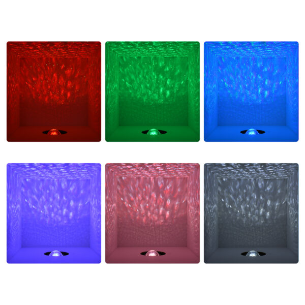 GloboStar® 85817 Μαύρο Επιτραπέζιο Διακοσμητικό Φωτιστικό Ειδικών Εφε NIGHT GALAXY WORLD 3D LED 10W DC 5V 2200mAh Επαναφορτιζόμενο με Bluetooth Speaker – Sound Activated – Καλώδιο Τροφοδοσίας USB και Ασύρματο Χειριστήριο RF 2.4Ghz Πολύχρωμo RGBW Dimmable